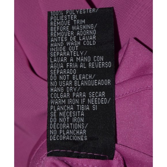 SLNY Fuschia Chiffon Dress size 14W - Picture 10 of 11